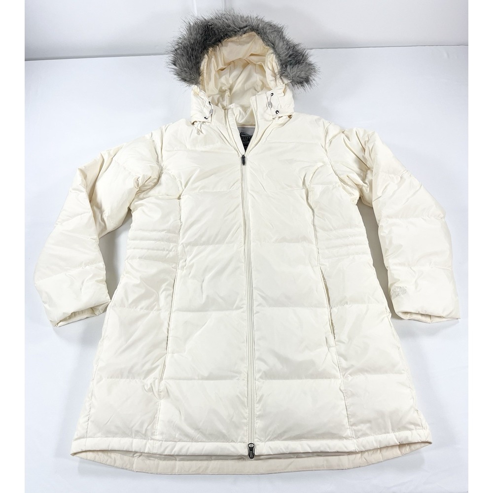New Mountain Hardwear Downtown 650 Down Parka Womens XL Long Puffer Coat Cream